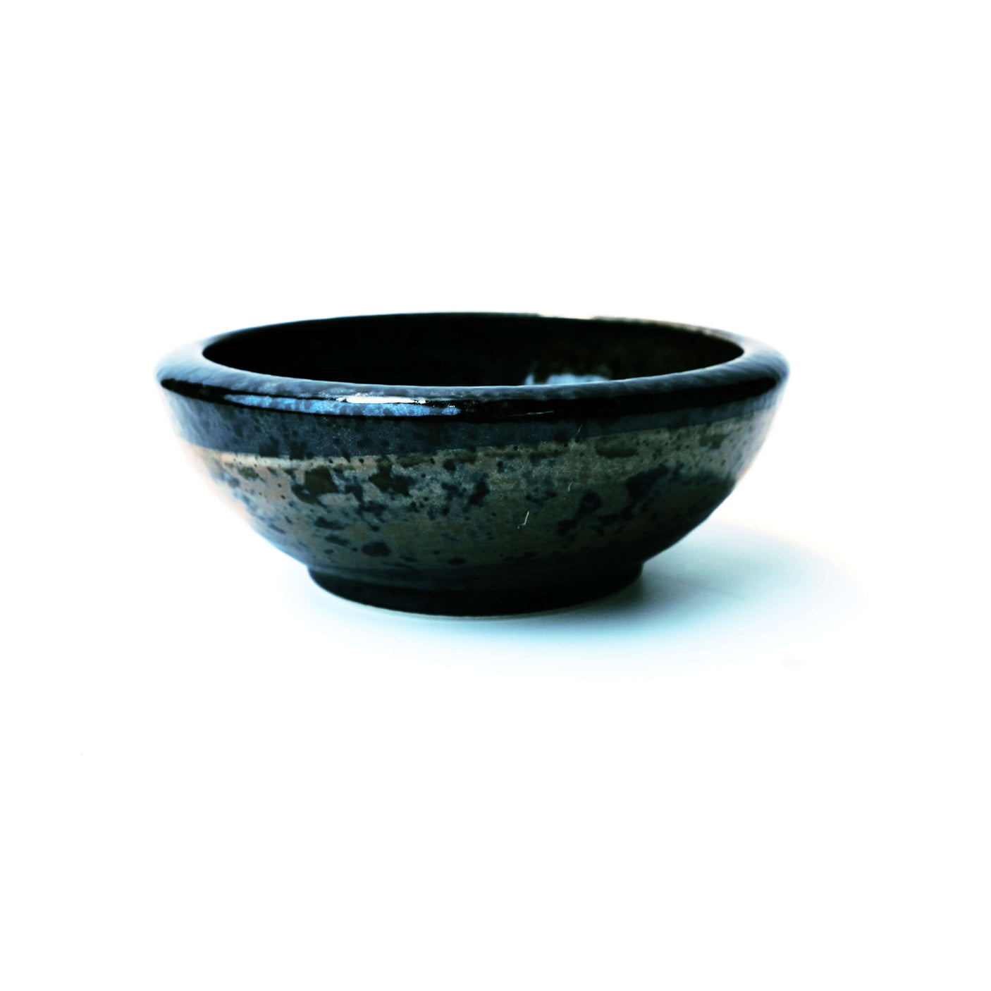 Black and Brown Glazed Ikebana Vase