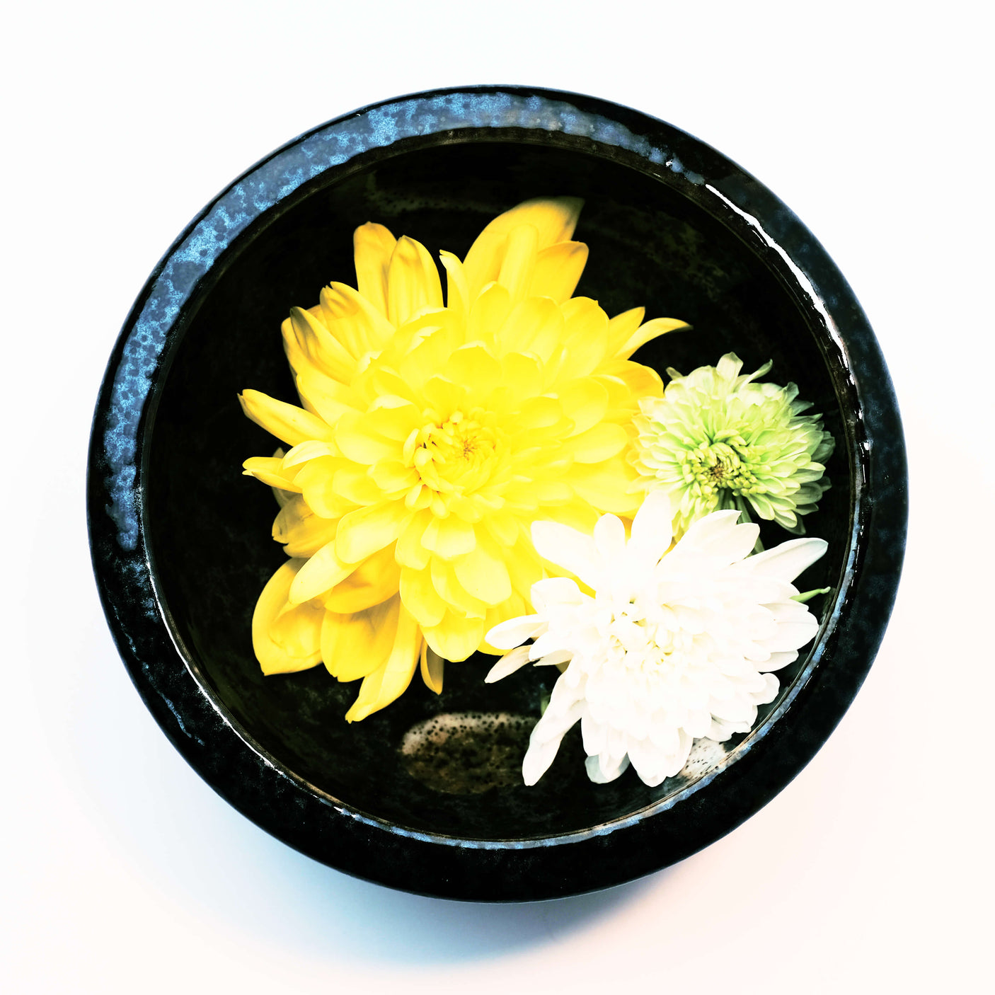 Black and Brown Glazed Ikebana Vase