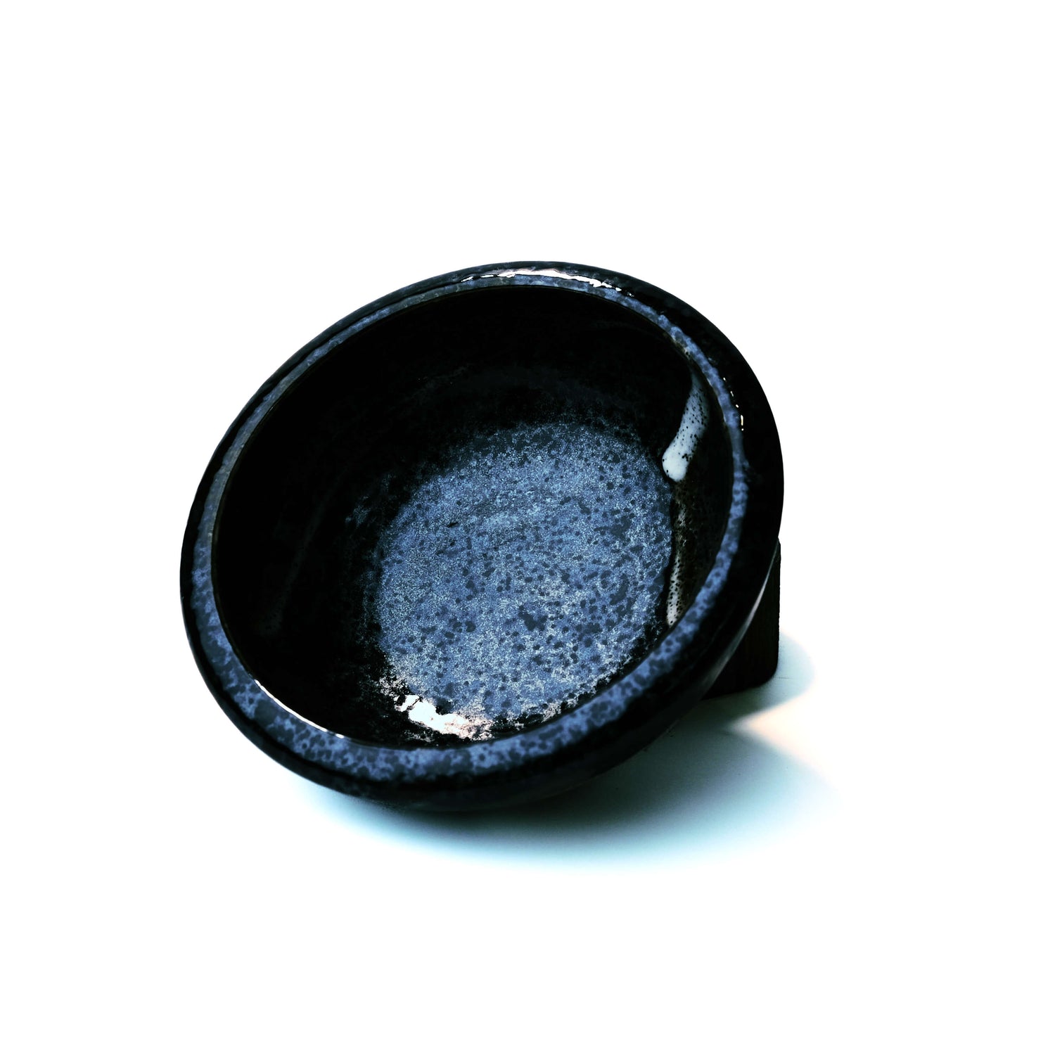 Black and Brown Glazed Ikebana Vase