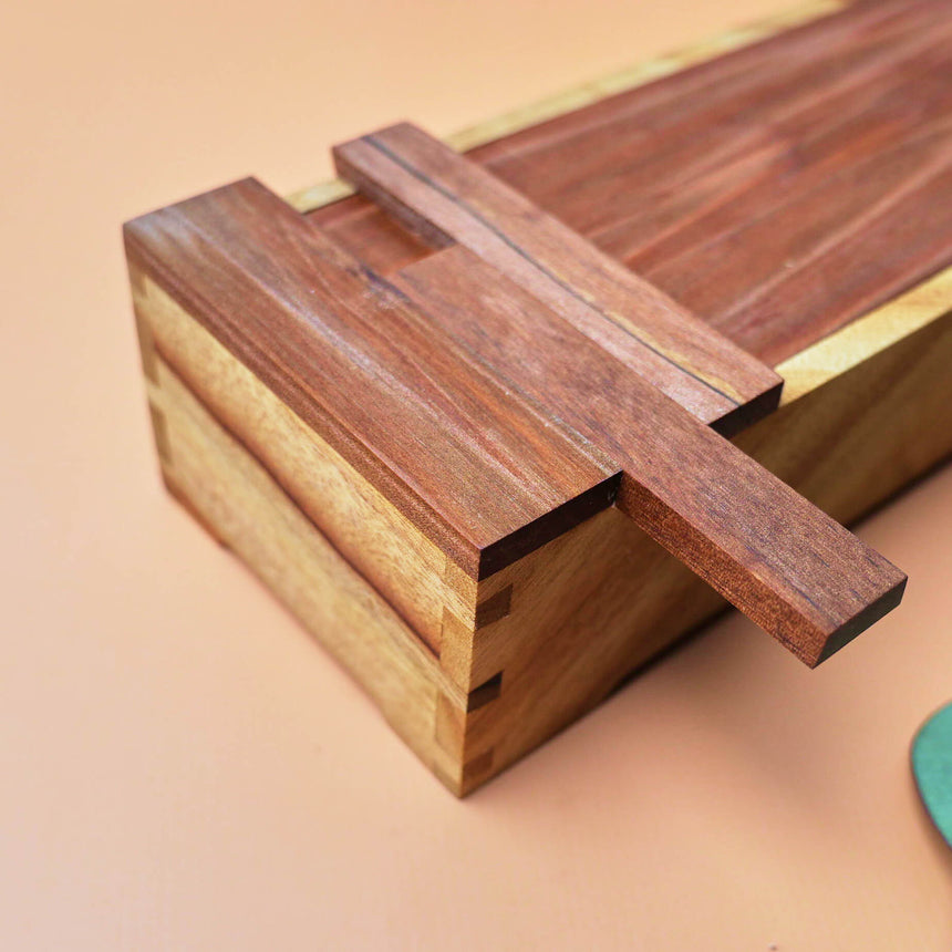 Handmade Wooden Knife Box - Medium