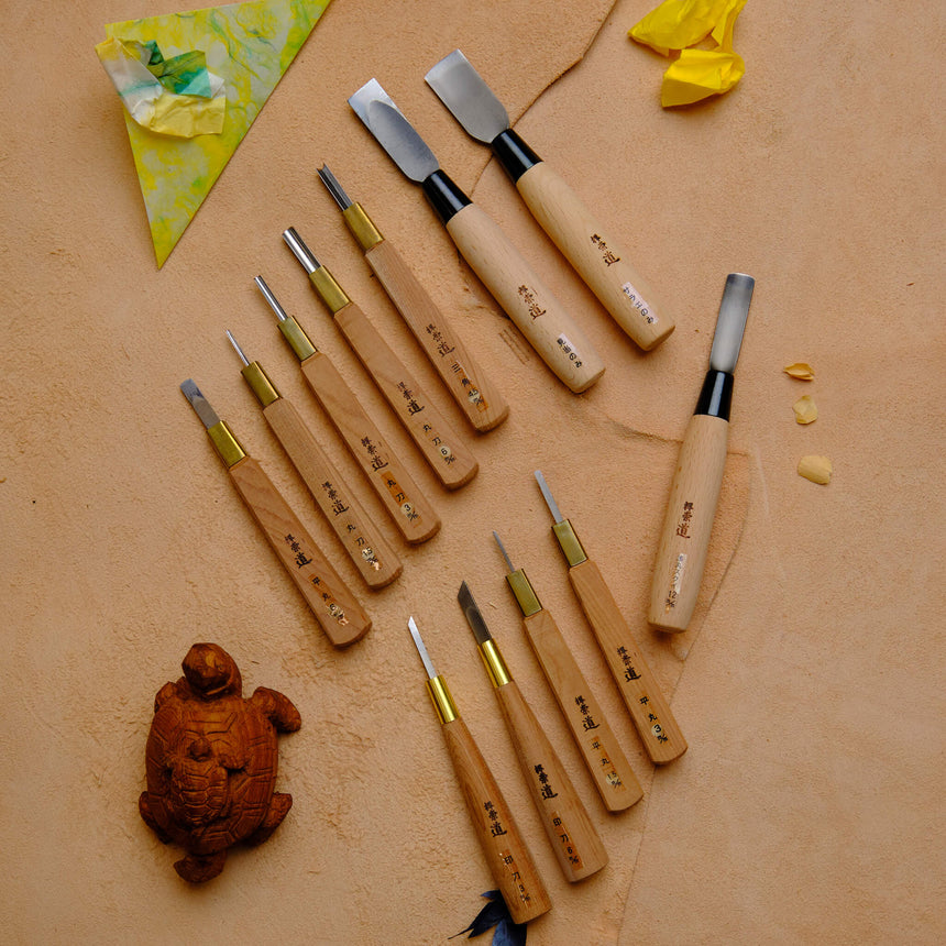 HSS Woodblock Print Chisel 12 Piece Set