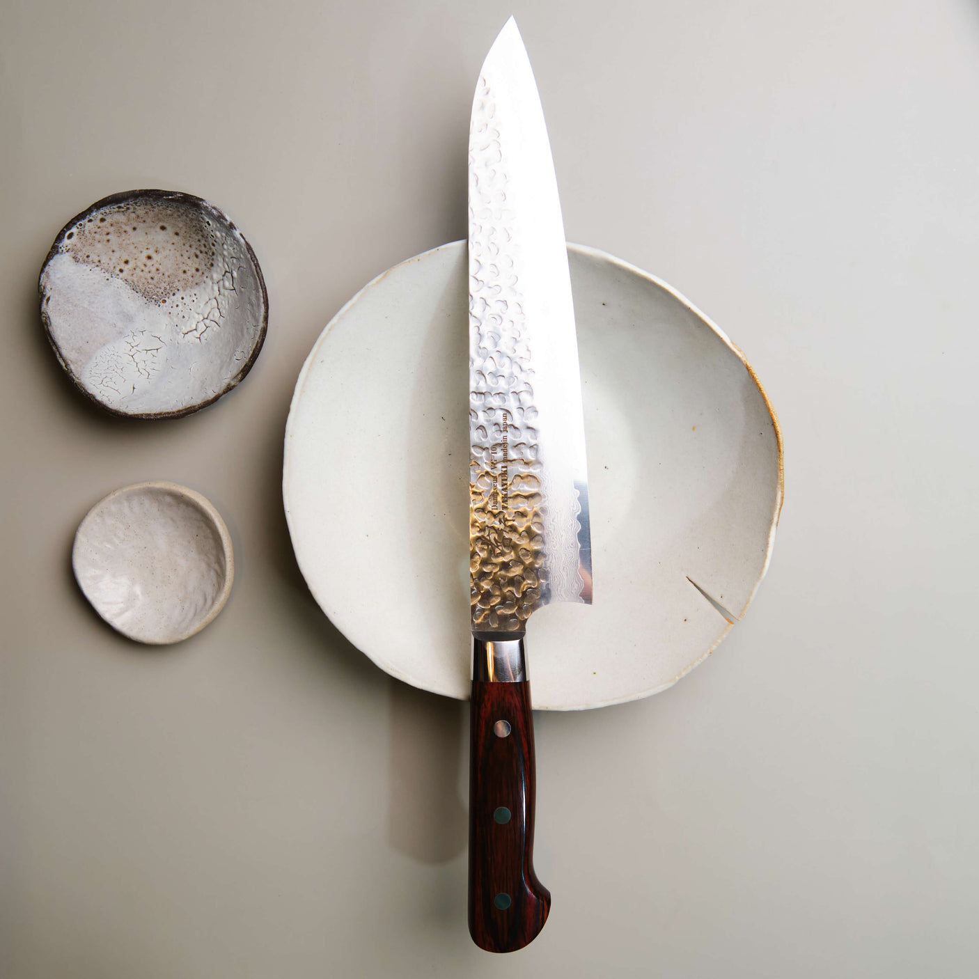 Hammered Damascus Gyuto Chef Knife - 240mm