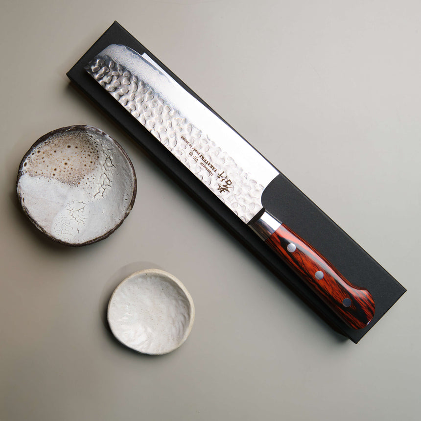 Hammered Damascus Nakiri Chef Knife - 160mm