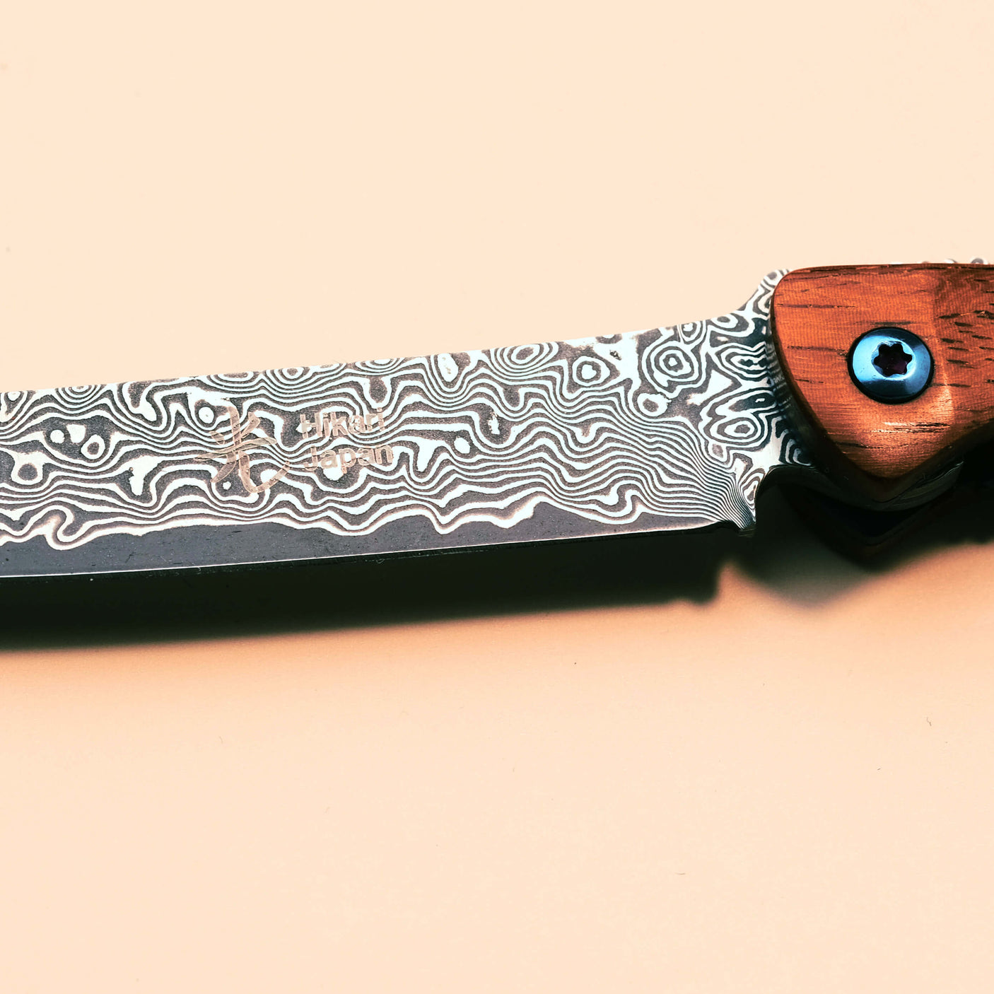 Hikari Folding Steak Knife, Damascus Blade