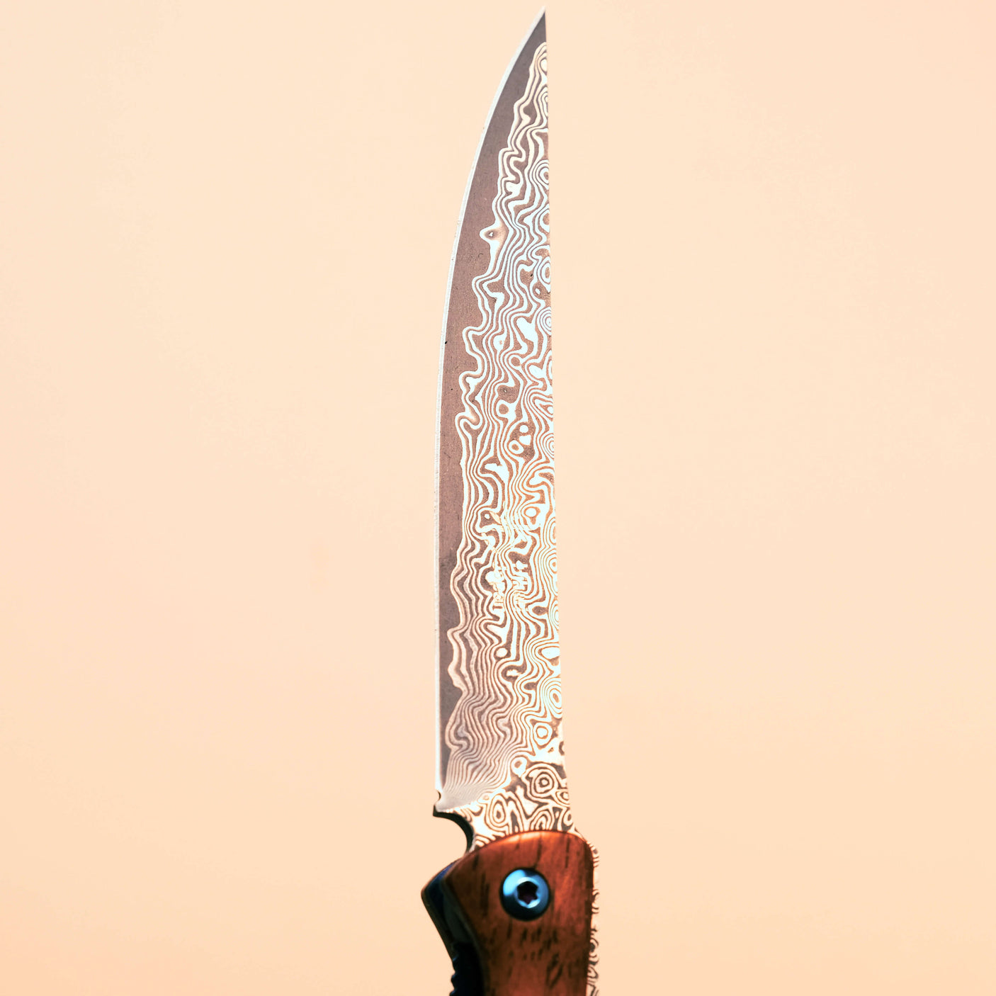 Hikari Folding Steak Knife, Damascus Blade