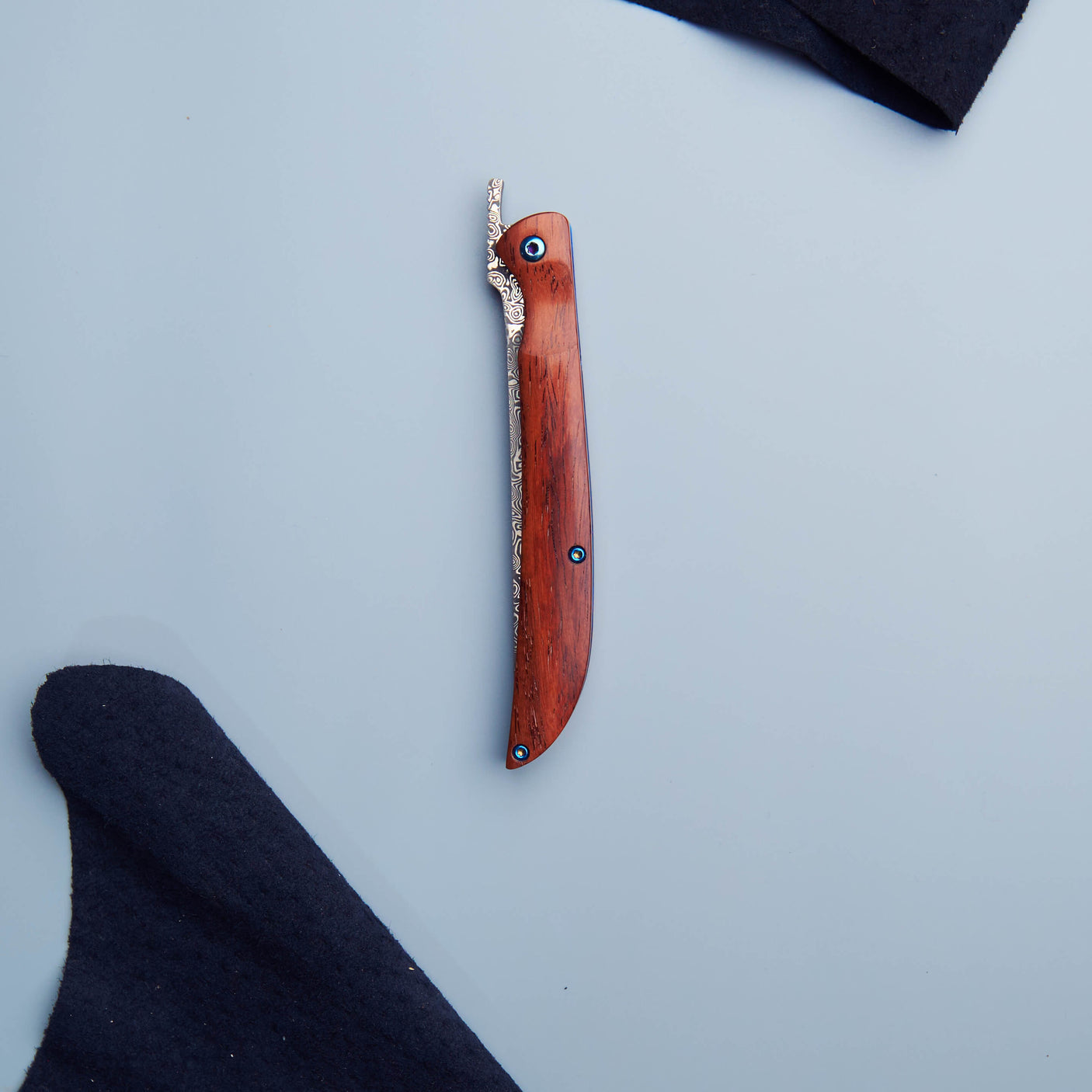 Hikari Folding Steak Knife, Damascus Blade