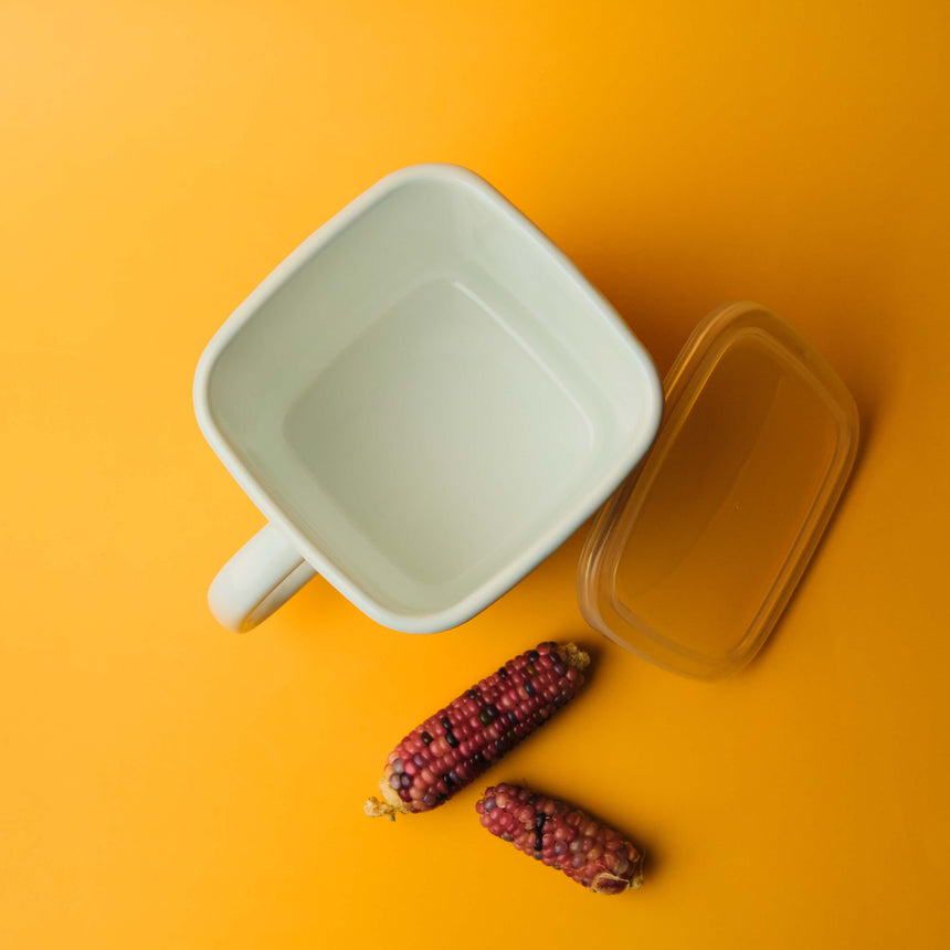 Noda Horo Enamel Square Storage Container with handle