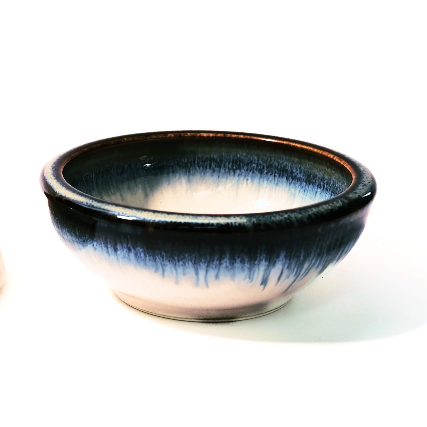 White and Blue Glazed Ikebana Vase