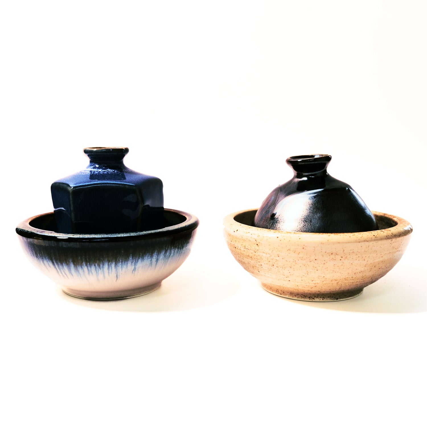 Sand Beige Glazed Ikebana Vase