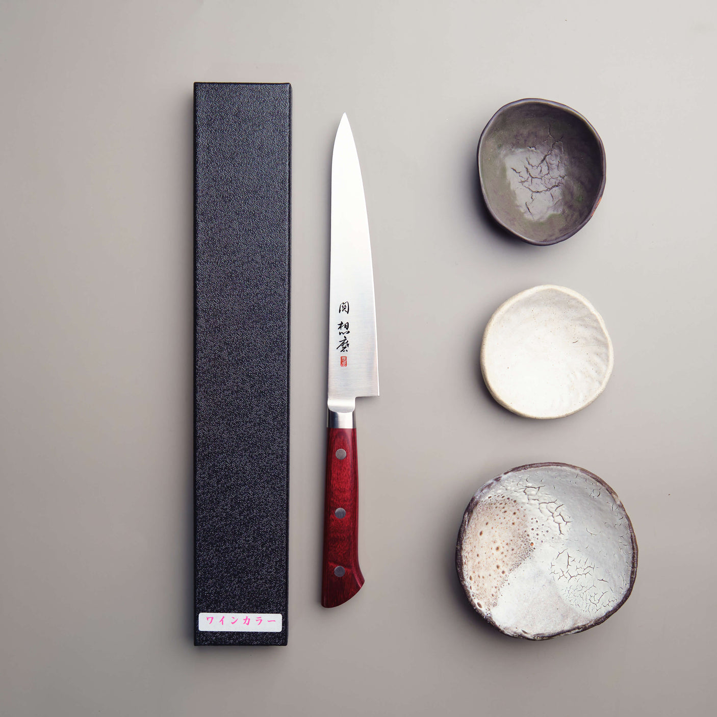 Seki Souma Petty Knife with Red handle - 150mm