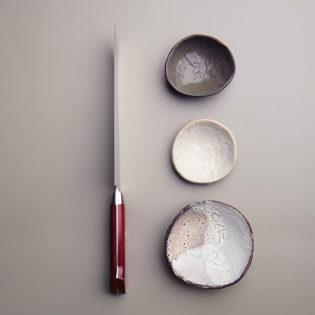 Seki Souma Gyuto Knife with Red Handle - 180mm