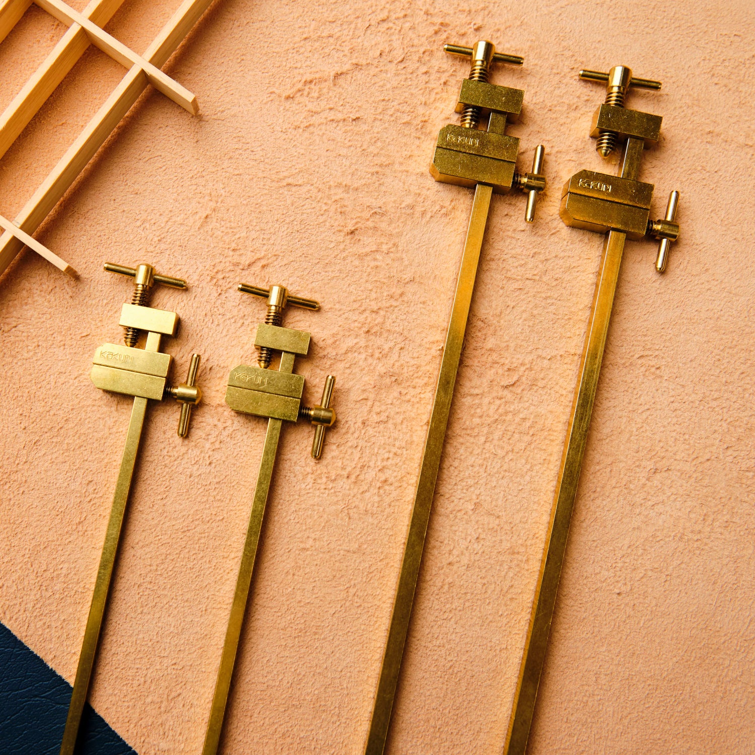 Hatagane Solid Brass Clamps 4 Piece Set