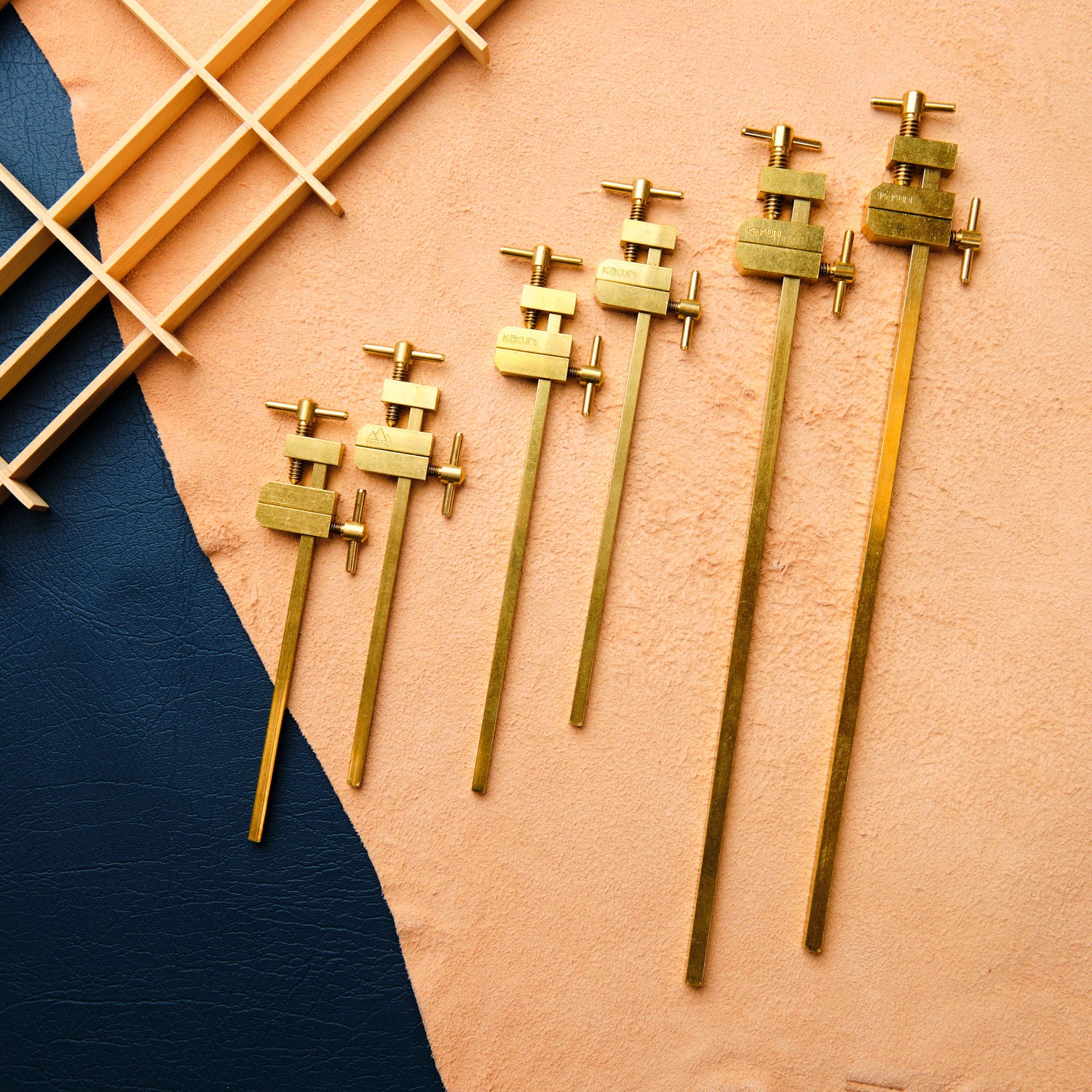 Hatagane Solid Brass Clamps 6 Piece Set