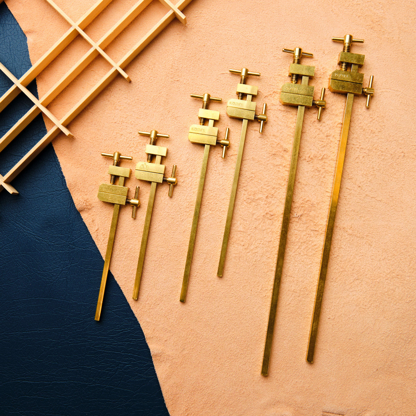 Hatagane Solid Brass Clamps 6 Piece Set