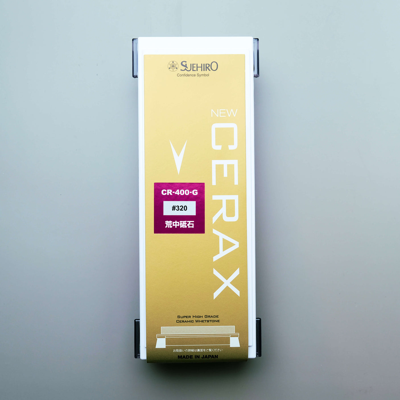 Suehiro Japanese Whetstone - New Cerax #320 Grit (CR-400-G Large)