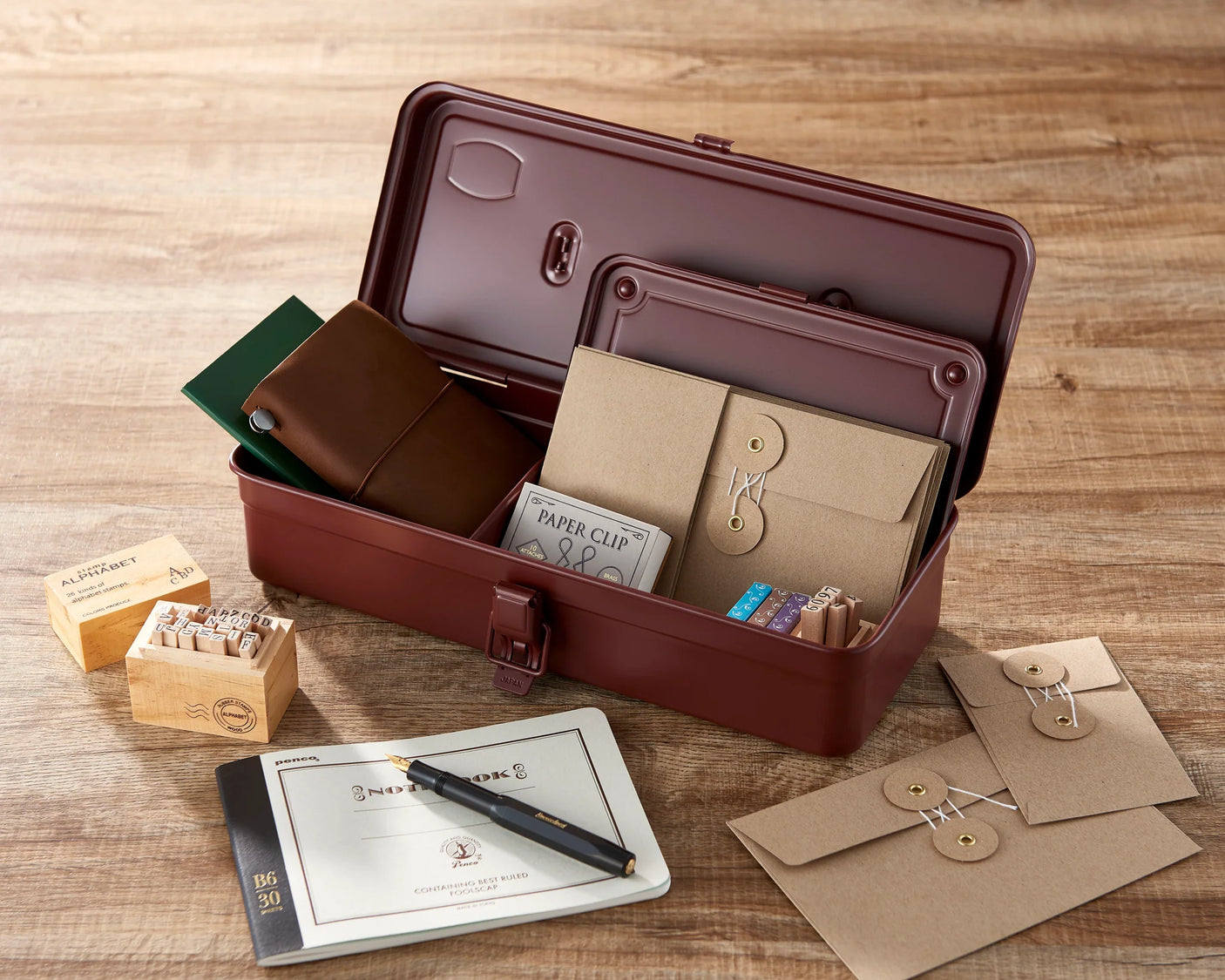 TOYO Trunk Shape Toolbox T-320-AB (Antique Brown)