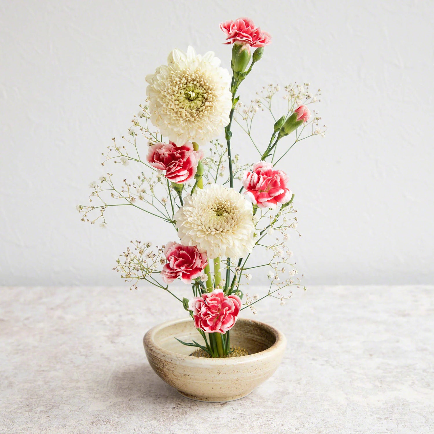 Sand Beige Glazed Ikebana Vase
