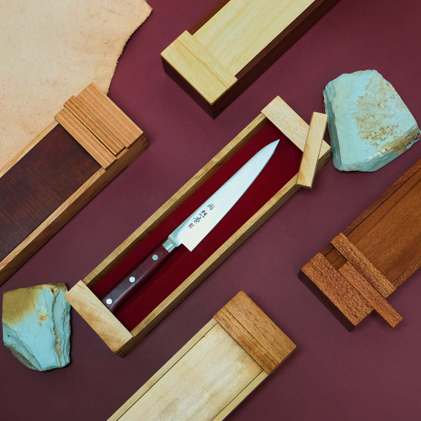 Wooden Knife Box Set | Rose Mahogany & Coachwood