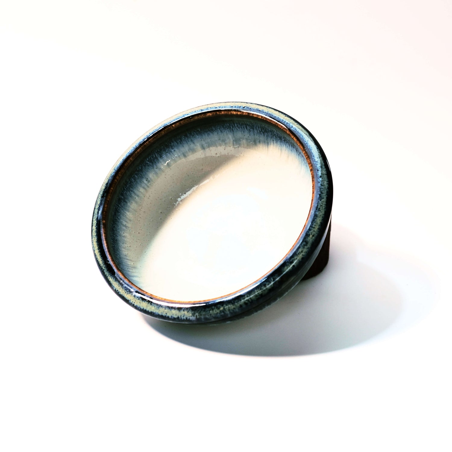 White and Blue Glazed Ikebana Vase