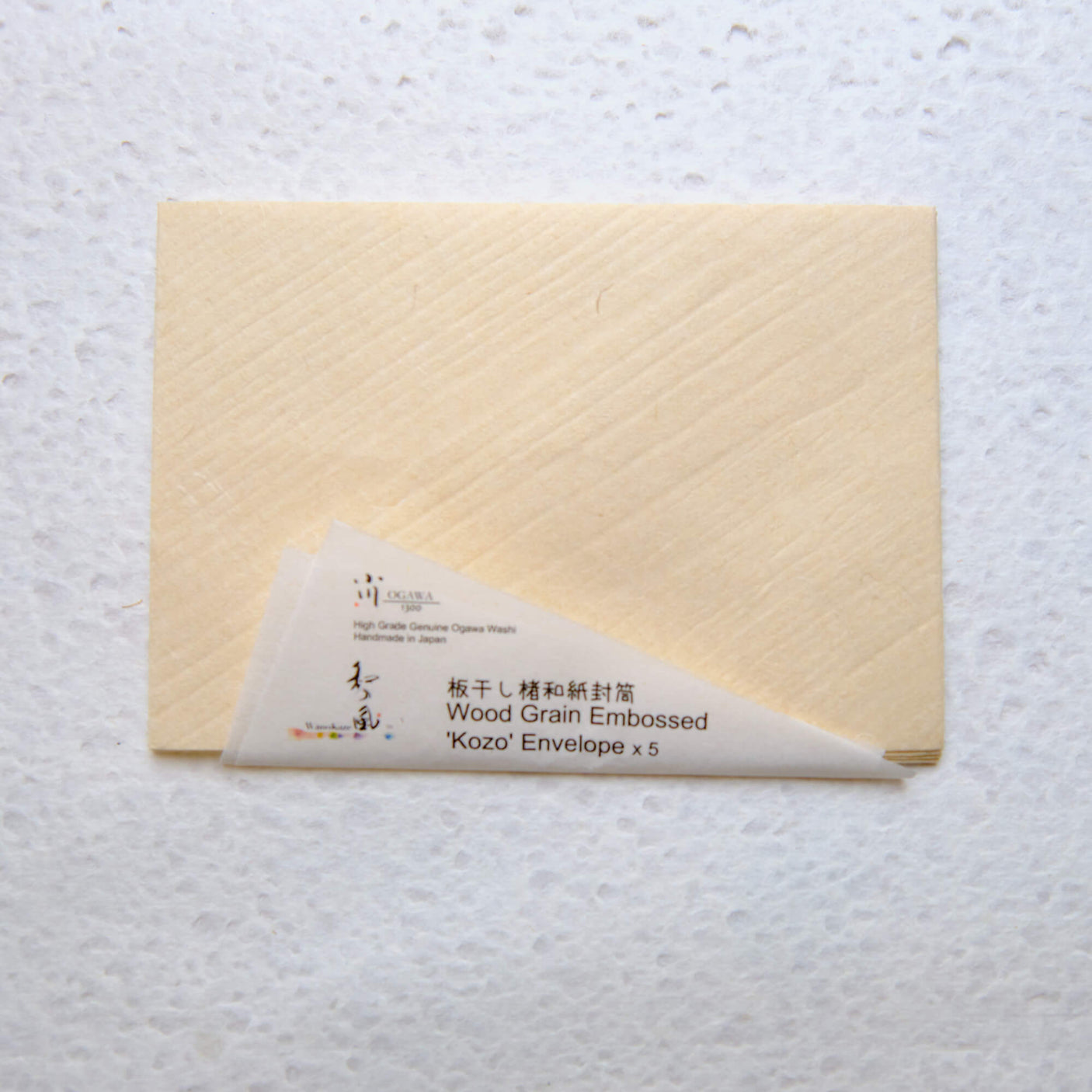 Wood Grain Embossed Kozo Letter Envelopes