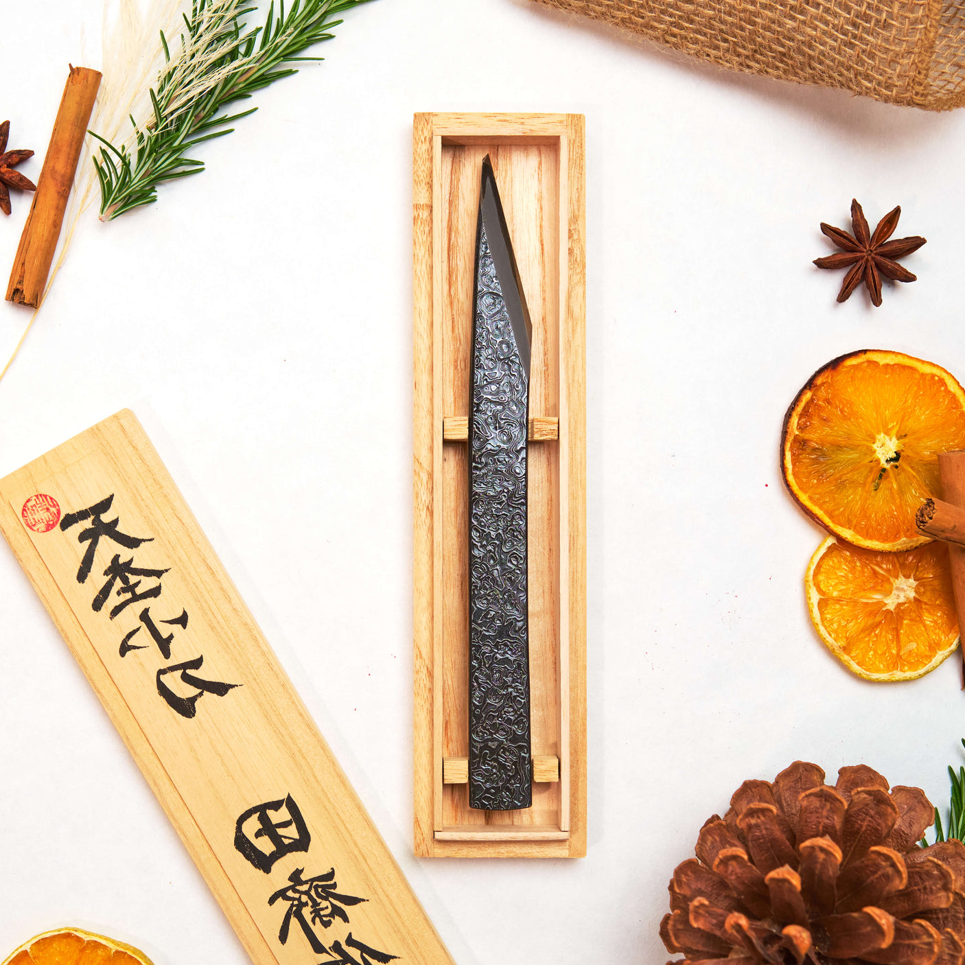 Mokume Damascus Kiridashi by Tasai-san - Right Handed