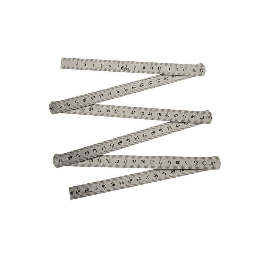 6-folding Stainless Steel Rule Polish Finish 1 m - Rulers - Japanese Tools Australia