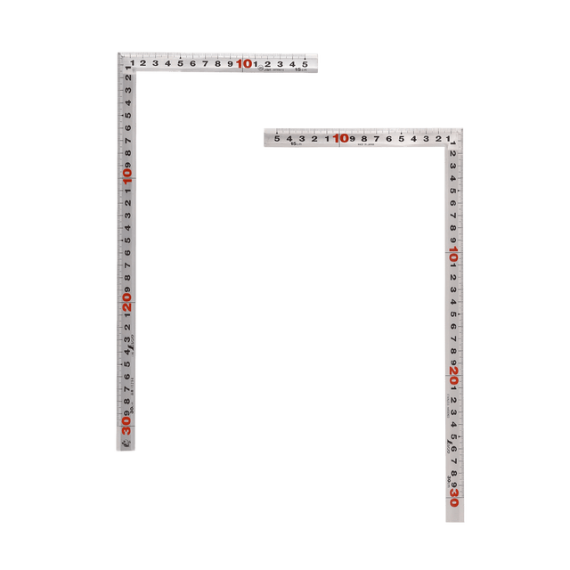 Sashigane - 30cm x 15cm - Traditional Profile, Centimetre Markings Only - Japanese Squares - Japanese Tools Australia