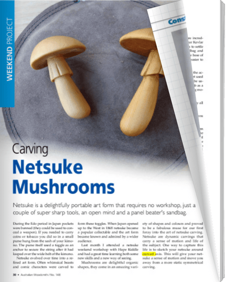 Carving Netsuke Mushrooms - Japanese Tools Australia