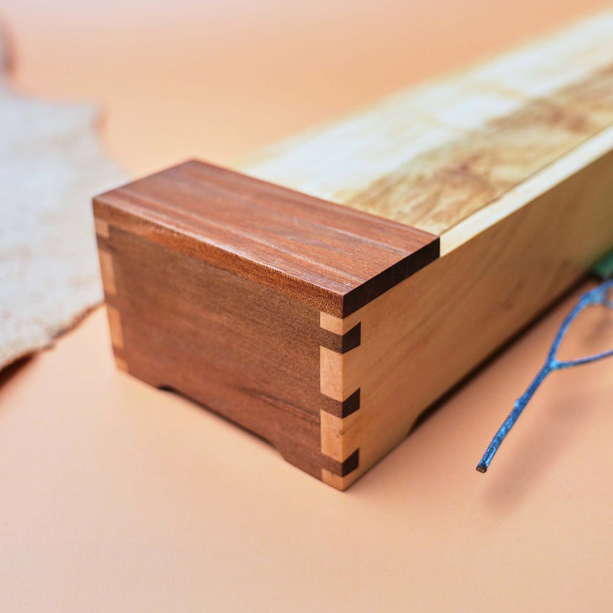Handmade Wooden Knife Box - Large