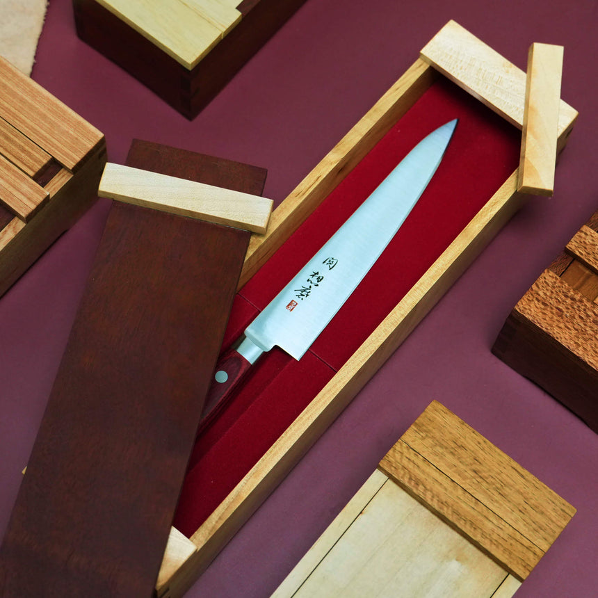 Wooden Knife Box Set | Rose Mahogany & Silver Ash