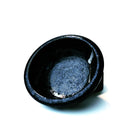 Black and Brown Glazed Ikebana Vase