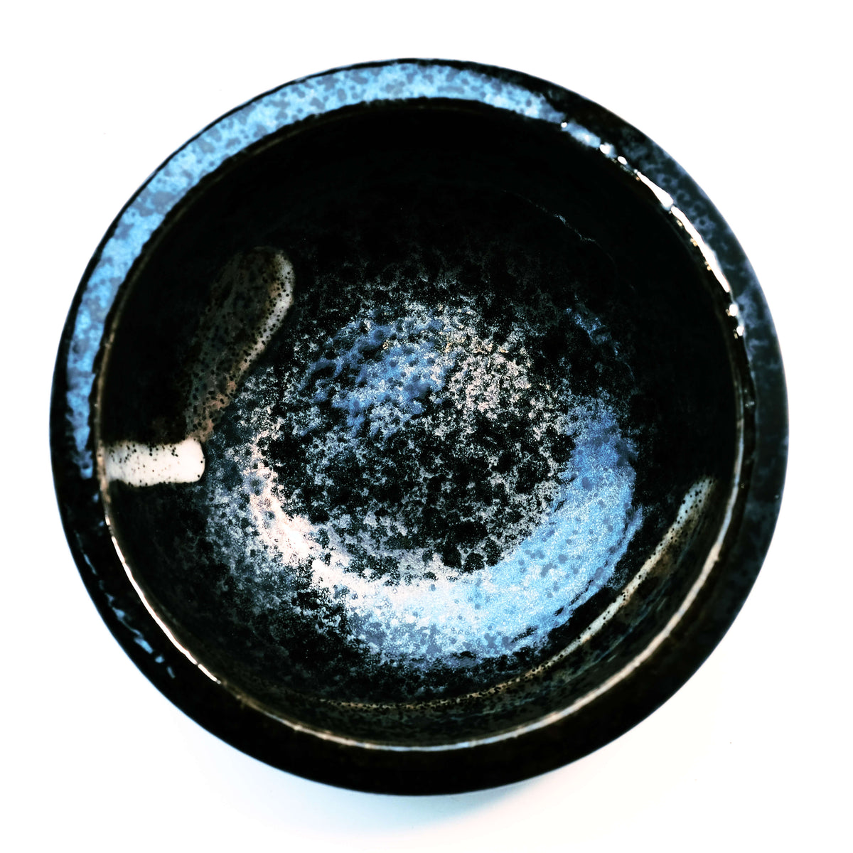 Black and Brown Glazed Ikebana Vase