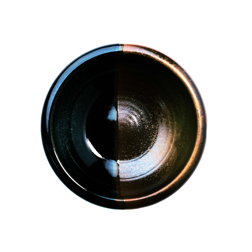 Black and Red Glazed Ikebana Vase