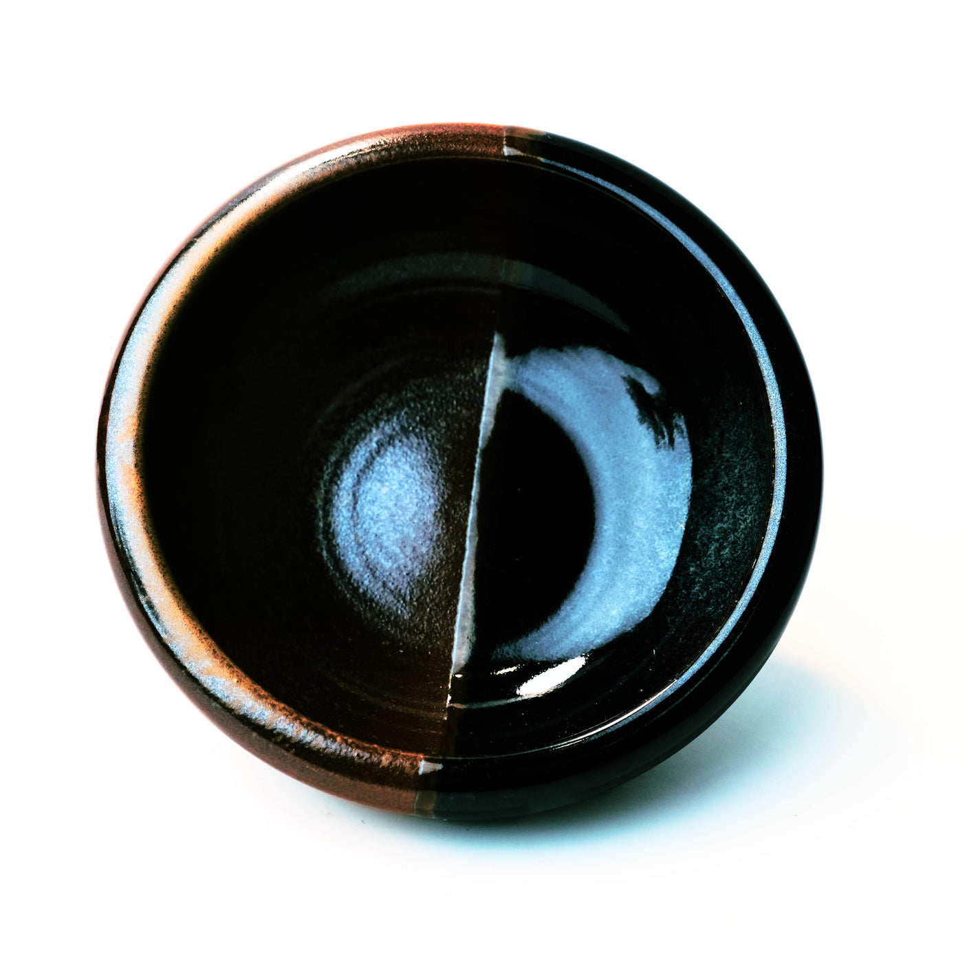 Black and Red Glazed Ikebana Vase
