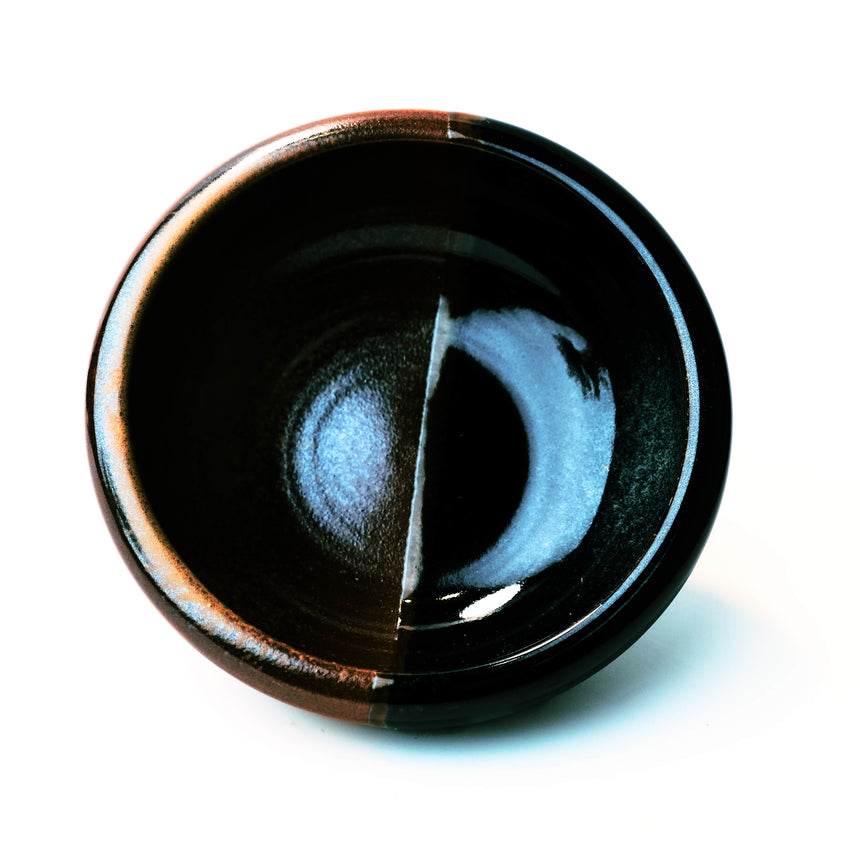 Black and Red Glazed Ikebana Vase