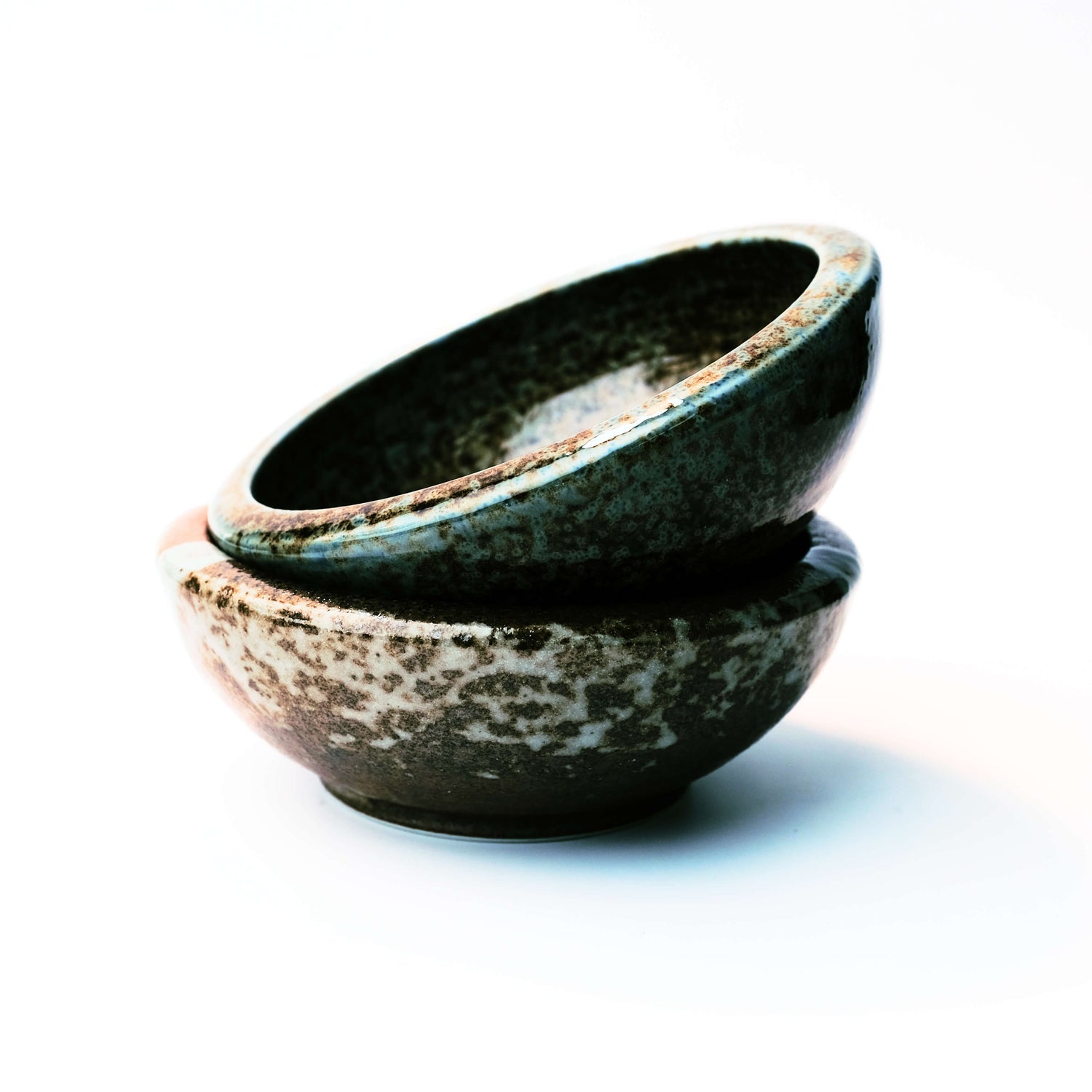 White and Terracotta Glazed Ikebana Vase