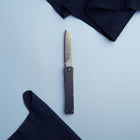 Traditional Japanese Damascus Folding Pocket Knife - Carbon Fibre Handle