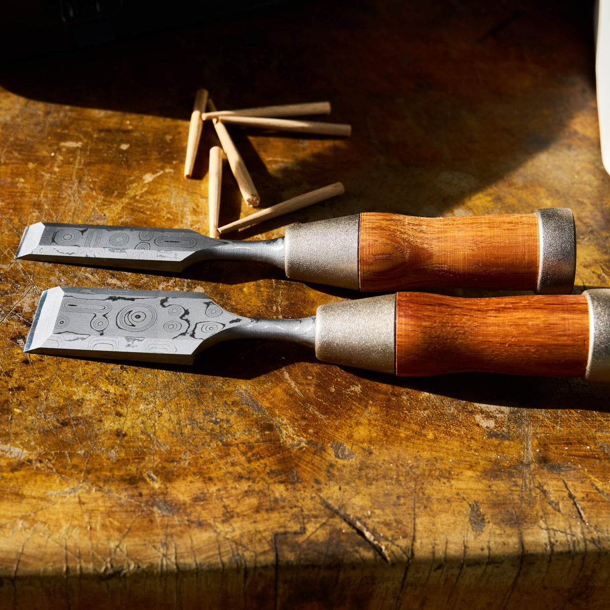 Damascus Tanryu Nomi Chisels
