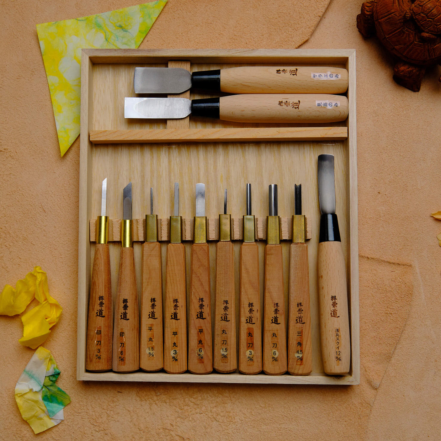 HSS Woodblock Print Chisel 12 Piece Set