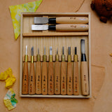 HSS Woodblock Print Chisel Set - 12 Piece