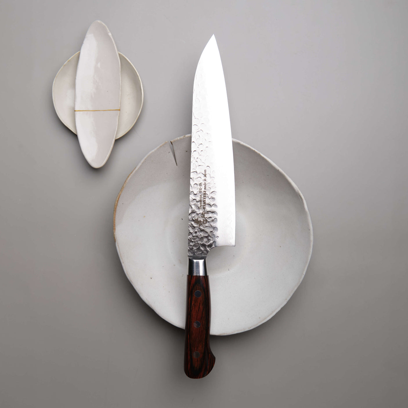 Hammered Damascus Gyuto Chef Knife - 210mm