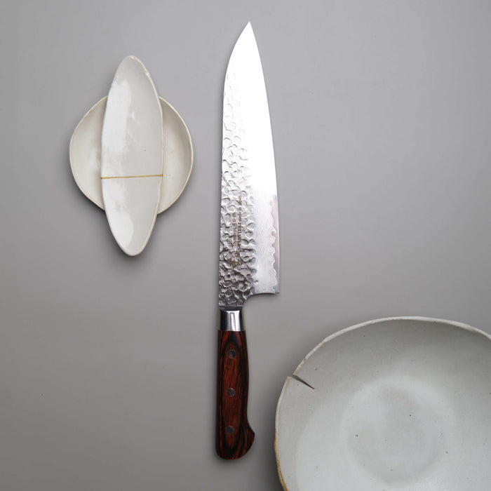 Hammered Damascus Gyuto Chef Knife - 210mm