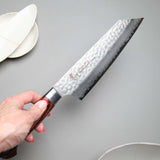 Hammered Damascus Kengata Gyuto Chef Knife - 190mm