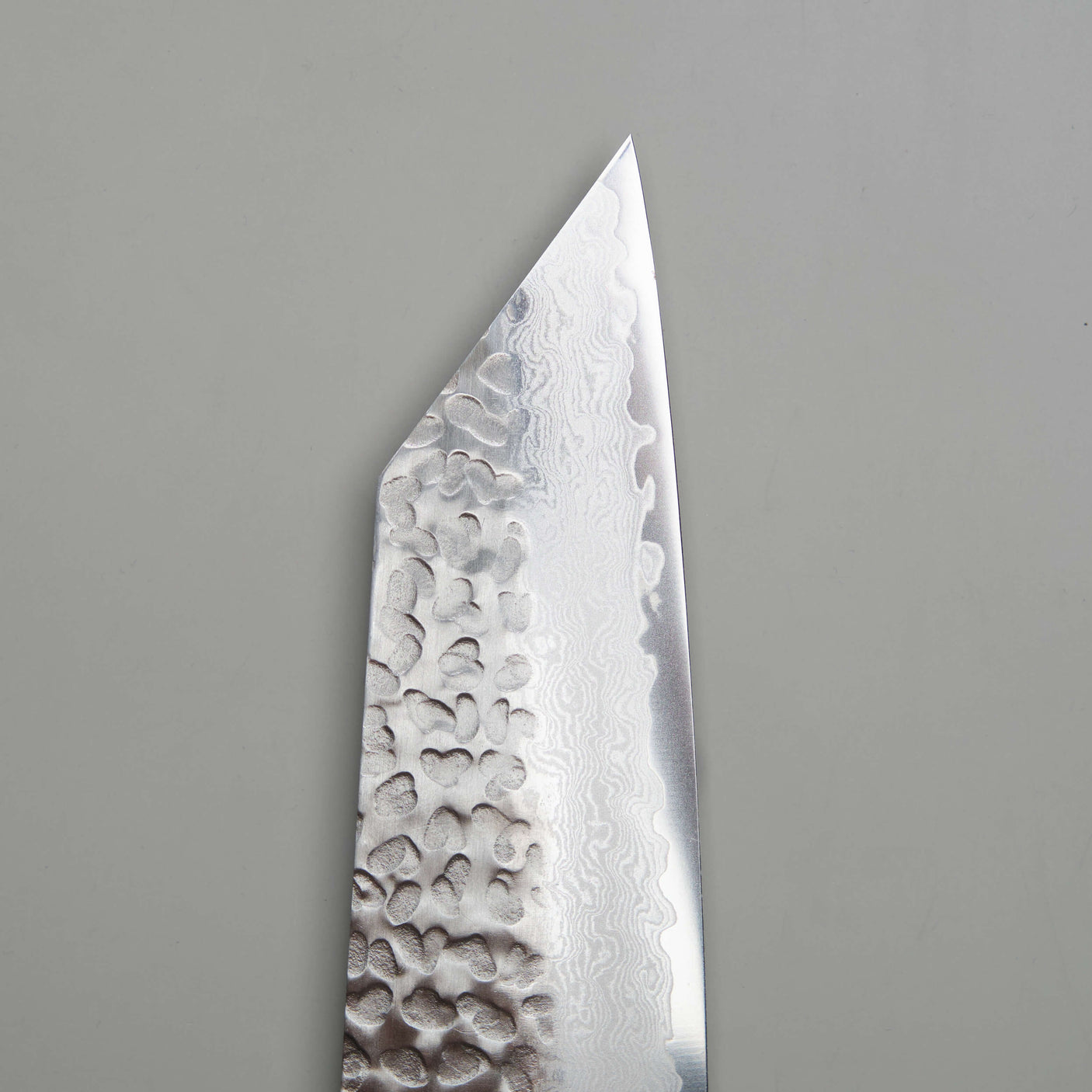 Hammered Damascus Kengata Gyuto Chef Knife - 190mm