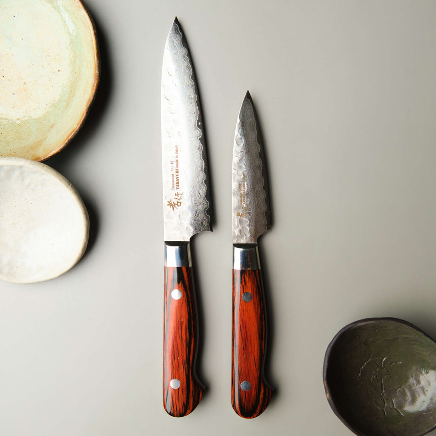Hammered Damascus Petty Chef Knife - 80mm