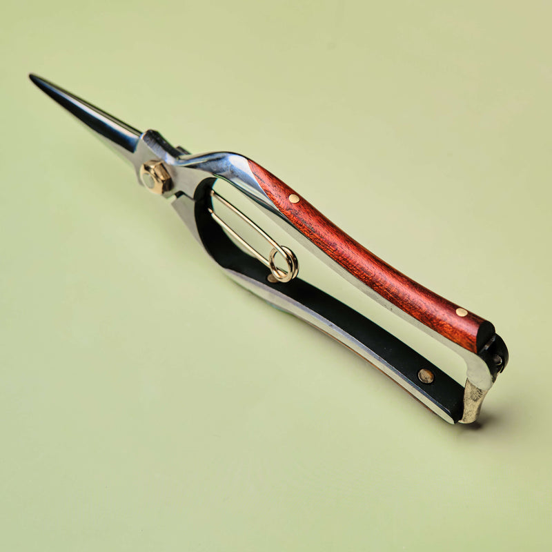Handmade Japanese Bubinga Handle Snips - 200mm