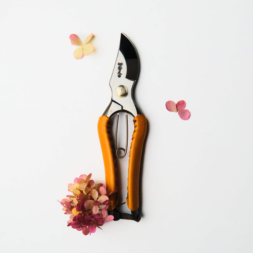 Tan Leather Secateurs & Snips Set - 200mm