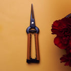 Handmade Japanese Tan Leather Handled Snips - 190mm