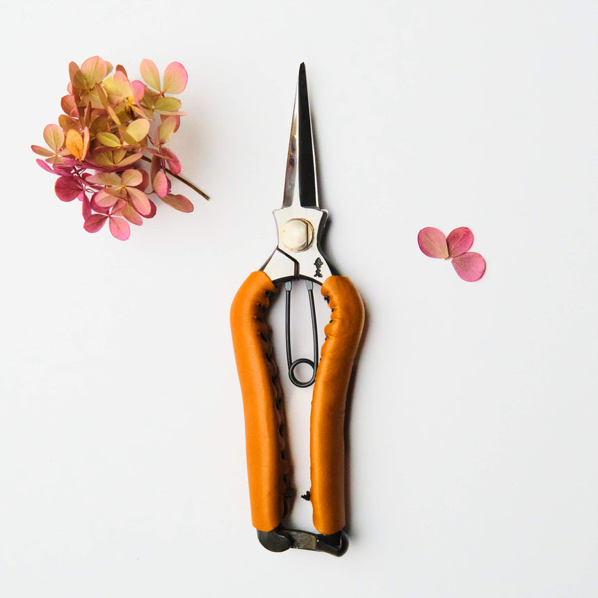 Tan Leather Secateurs & Snips Set - 180mm