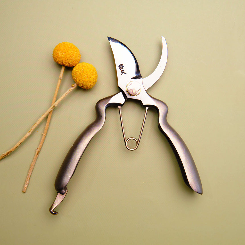 Handmade Japanese Stainless Steel Large Handle Secateurs  - 165mm